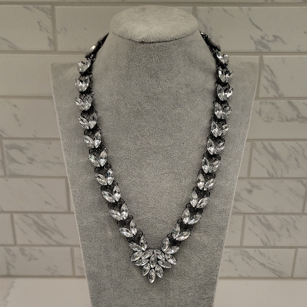 Bizou Rhinestone Statement Necklace